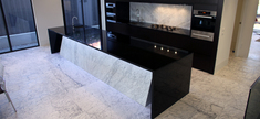Black Absoluto Granite -White Carrara Marble - Glen Iris Residence