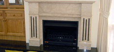 Fireplace - Botticino Marble Ubatuba Granite